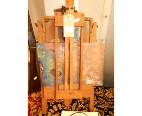 A vintage folding artist's easel 