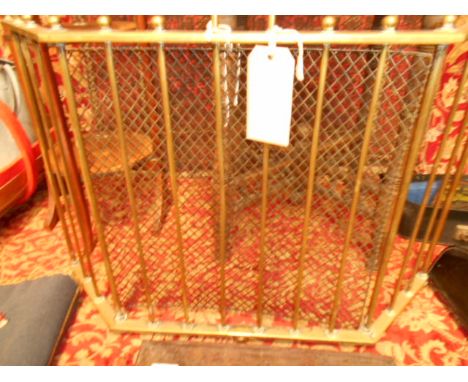 A Victorian child's brass fireguard 