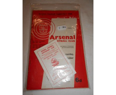 A selection of 'Arsenal' F.C. football programmes 1965-1966