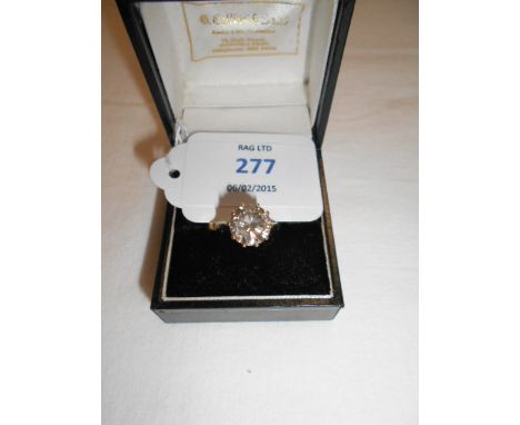 An 18ct gold and platinum set diamond ring approximately 3.25ct, size R  