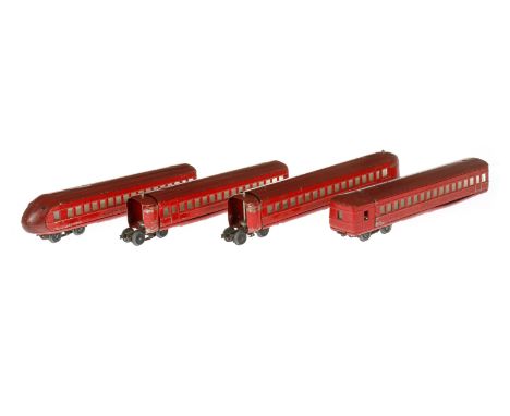 Lionel 4-teiliger Triebwagen, Spur 0, elektr., mit Triebwagen 794, 2 Mittelwagen 793 und Schlusswagen 792, HL, mit elektr. Be