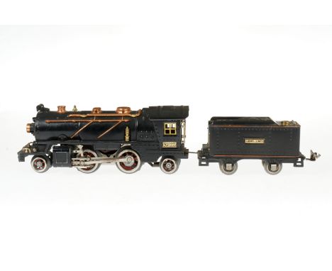 Lionel 1-B-1 Dampflok ”261”, mit 2A-Tender, Spur 0, elektr., 1 el. bel. Stirnlampe, leichte Alterungs- und Gebrauchsspuren, n