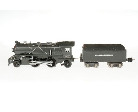 Lionel 1-B-1 Dampflok, mit 4A-Tender, Spur 0, elektr., ”249 E”, Gussräder vom Vorläufer def., Gebrauchsspuren, Z 3