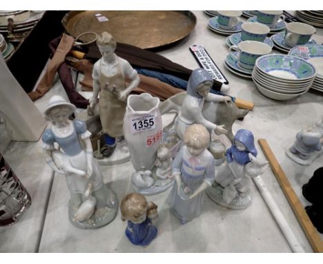 Collection of resin and ceramic figures in the style of Nao. Not available for in-house P&amp;P 