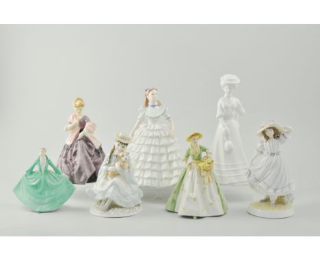 Coalport bone china figure, ladies of fashion, Melanie, height 22cm, Spode figure Lily, Coalport limited edition Best Friends