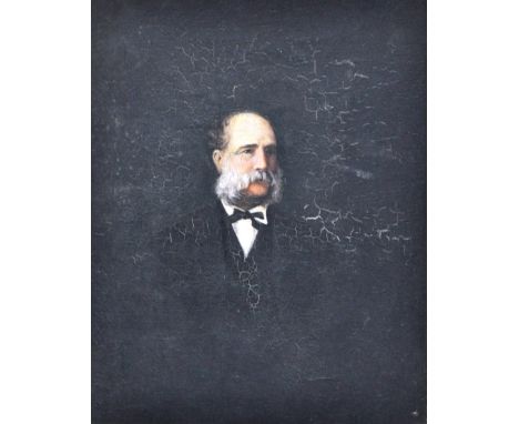 Victorian School, portrait of a gentleman, oil on canvas, unsigned, 25.5cm x 20.5cm.