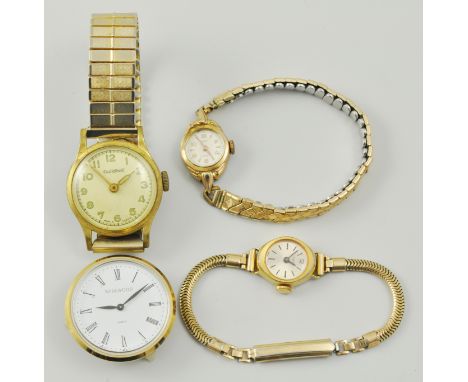Lady's Timex wristwatch, gold plated case and bracelet strap, lady's Liga wristwatch, Chance Guildhall wristwatch and a Wedgw