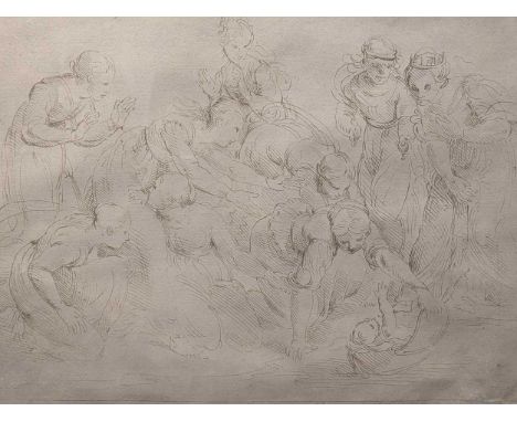 After Timiteo Viti Moses Saved by the Pharaoh's Daughters - Moise Sauve par les Fille de Pharaonby or after Anne Claude Phili