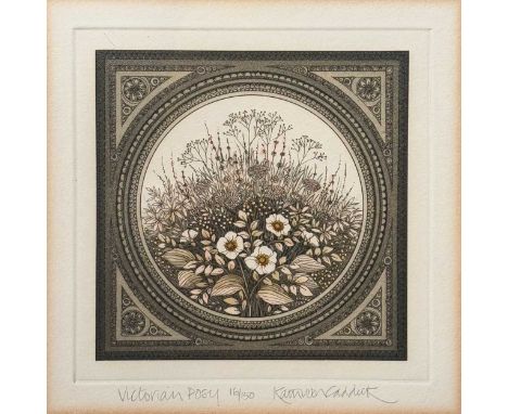 Kathleen Caddick (British, 1937-) Victorian Posysigned in pencil lower right etching and aquatint - numbered edition 16/15017