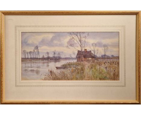 Robert Winchester Fraser (British, 1848-1906) On the Buresigned and dated 'R W Fraser '90' (lower right)watercolour24.5 x 49.