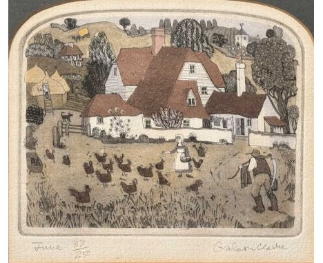 Graham Clarke (British, b.1941-) 'November'signed in pencil lower right etching and aquatint - numbered edition 35/25015.5 x 
