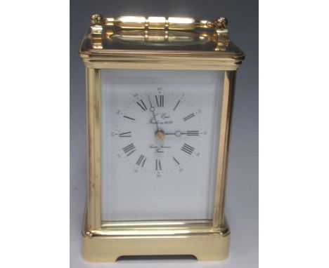 A modern L'Epee brass carriage clock13cm high