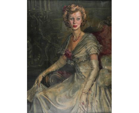 ATTRIBUTED TO VASCO LAZZOLO (BRITISH, 1915-1984)Portrait of the actress Margaret Leighton
oil on canvas
122 x 92cm
ARR

Prove