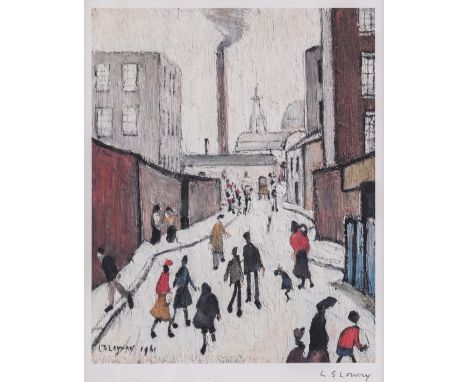 LAURENCE STEPHEN LOWRY (BRITISH, 1887-1976)Street Scene
signed in pencil 'L. S. Lowry' and with the Fine Art Trade Guild blin
