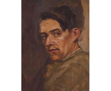 ATTRIBUTED TO PAUL BOGDANOV (RUSSIAN, 1912-1996)Self-Portrait
signed and titled in cyrillic and dated '1952' (verso)
oil on b
