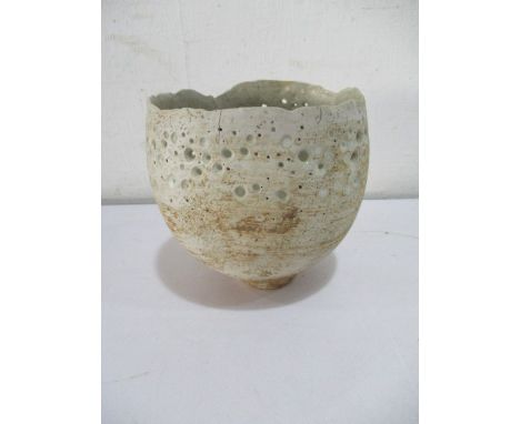 An Alan Wallwork studio pottery vase, marked AW to base