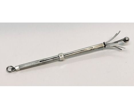 A hallmarked Sterling silver swizzle stick