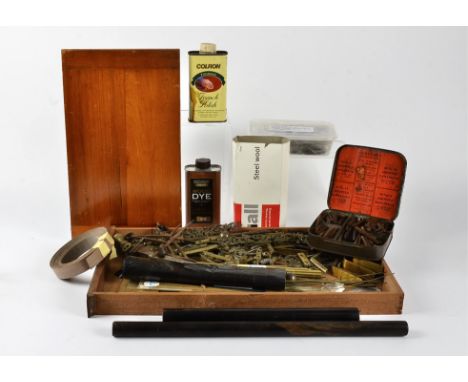 A very large quantity of specialised restoration tools and components, intended for writing slopes and tea caddies, including