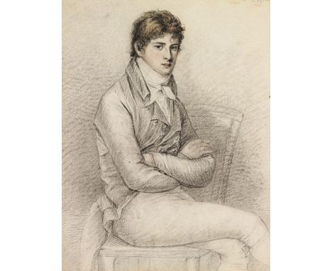 A PORTRAIT OF A SEATED GENTLEMAN pencil 22 x 17cm inscribed and dated u.r.