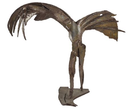BIRD MAN Mild Steel 81cm x 87cm Provenance: Originally sold through Christopher Hull Gallery. Sarah Tombs' sculpture work is 