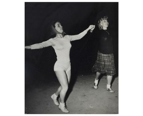 BOBBY SOXERS, 1950'S vintage silver print 32 x 26.6cm Stamped with "Please Credit Weegee from Photo Representatives" verso, n