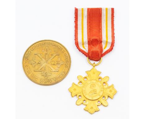 Pro Ecclesia Et Pontifice Medal: a gilt papal medal awarded to Francis J. Drinkwater, 30 May 1947, "in recognition of his zea