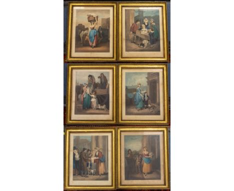 After Francis Wheatley (1747-1801), engraved by Vendramini, Schiavonetti, Cardon and Gaugain The Cries of London twelve, etch