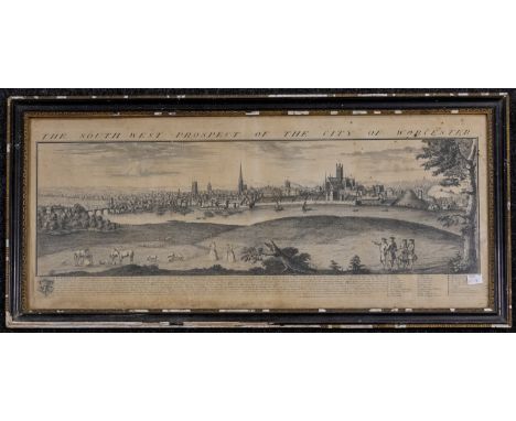 A collection of five 18th Century English and Continental engravings to include:  1. The East view of the Buckland Priory, in