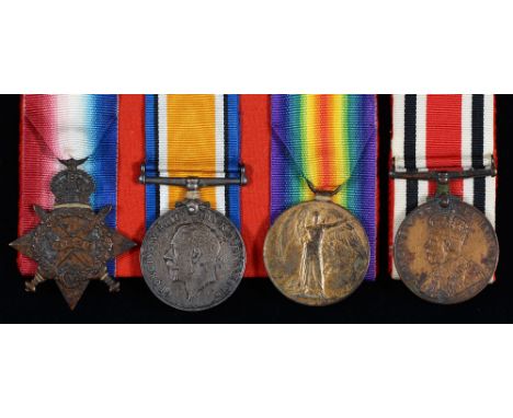 WWI group of three, 1914-15 Star, British War Medal and Victory Medal 31379 Dvr F Harvey RA and Special Constabulary Long Ser