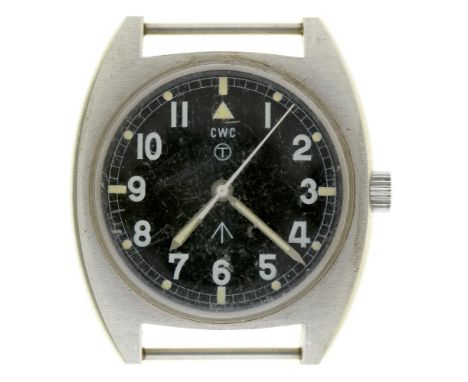 A CWC British Military Issue wristwatch, case back marked 6BB-6645-99 523-8290 Broad Arrow 1489/79 ConditionWinding, movement