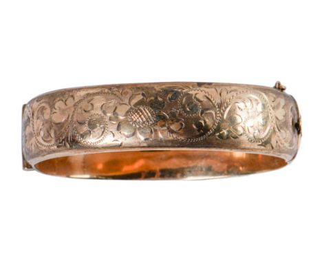 A 9ct gold bangle, 60mm internal, Birmingham 1968, 19.3g ConditionGood condition with only light wear scratches, no significa