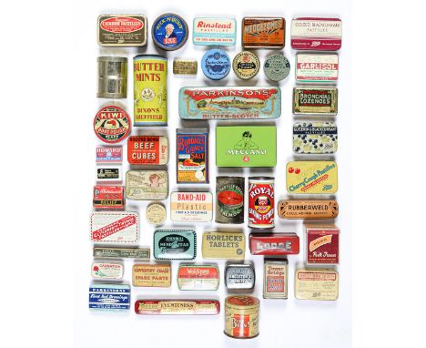 Advertising. Forty-two tins, first half 20th c, lithographed in one or more colours, the manufacturers including Dixons of Sh