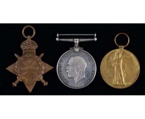 WWI group of three, 1914-15 Star, British War Medal and Victory Medal 83753 Spr J Ewart RE  Sapper J Ewart of 210th Field Com