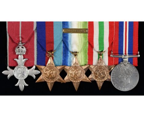 The Most Excellent Order of the British Empire Member's breast badge Military Division, 1939-1945 Star, Atlantic Star, France