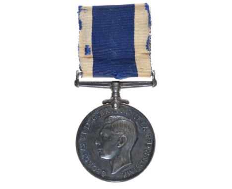 Royal Naval Long Service and Good Conduct Medal George VI J108132 T Fitzgerald LS HMS Jaguar Condition