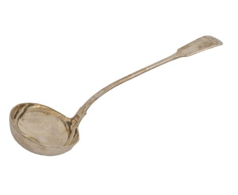 A Scottish Victorian silver soup ladle, Fiddle pattern, initialled A, by Finlay &amp; Field, Glasgow 1846, 8ozs 18dwts Condit