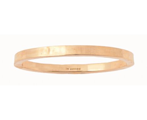 A 9ct gold bangle, 76mm (internal), Birmingham 1923, 17g ConditionExtensively dented