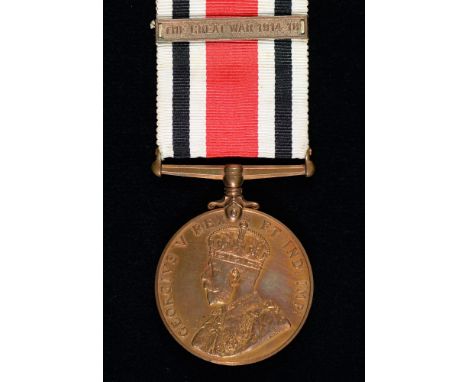 Special Constabulary Long Service Medal, The Great War 1914-18 clasp Sqad Ldr William T Pulman, with related letter signed by