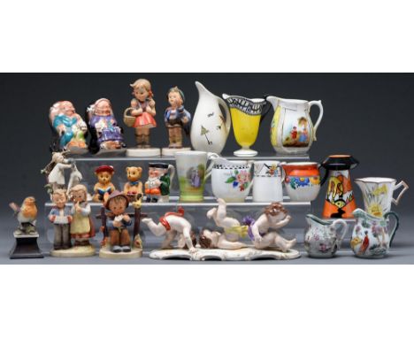 Miscellaneous English and Continental ornamental pottery and porcelain, early 20th c and later, to include Goebel and other f