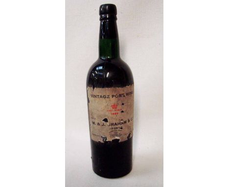 W & J Graham & Co., Vintage Port Wine, finest reserve 1960, one bottle, level to shoulder, label torn and holed 