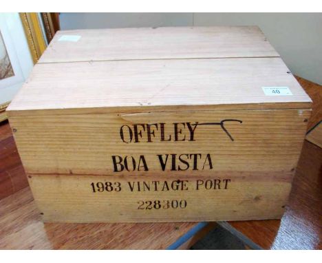 Vintage Port, one unopened case of twelve bottles Offley Boa Vista 1983                   