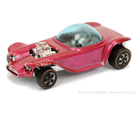 Hot Wheels (Mattel) Redline 6217 Beatnik Bandit - metallic lavender, blue tinted window (Hong Kong base) - Good Plus - still 