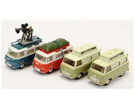 Corgi unboxed group to include Commer "Holiday Camp Special" - two-tone orange, white with green plastic luggage cover; Comme