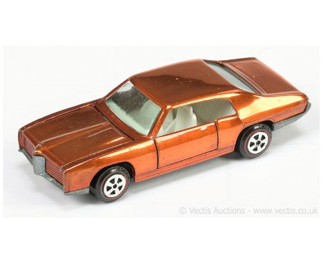 Johnny Lightning Topper Toys original issue Custom Pontiac GTO - metallic copper body, windows have pale green tint, white in