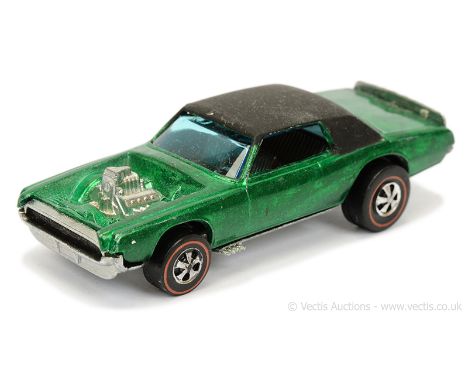 Hot Wheels (Mattel) Redline 6407 TNT-Bird - metallic green, black roof (Hong Kong base) - Good - see photo.