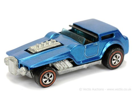 Hot Wheels (Mattel) Redline 6175 The Hood - metallic blue (USA base) - Good Plus - still a lovely bright example.