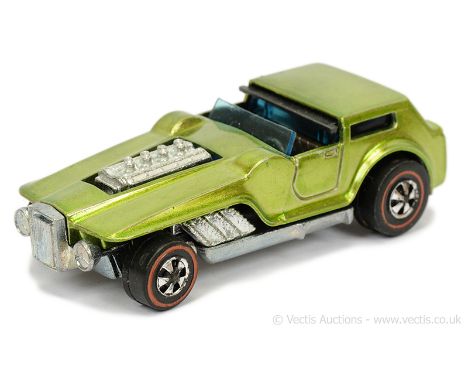 Hot Wheels (Mattel) Redline 6175 The Hood - metallic green (USA base) - Excellent - lovely bright example.