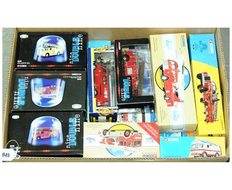 Corgi Classics - a group of Fire related vehicles including 97392 Dennis "West Glamorgan"; 97361 AEC Turntable Ladder "New Ze