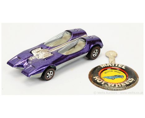 Hot Wheels (Mattel) Redline 6261 Splitting Image - metallic purple, chrome engine and trim (USA base) - Excellent - comes wit