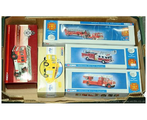 Corgi Fire Engine related group to include 97360 AEC Pump "Rotherham Fire Brigade"; CC10310 AEC Turntable Ladder "Wiltshire F